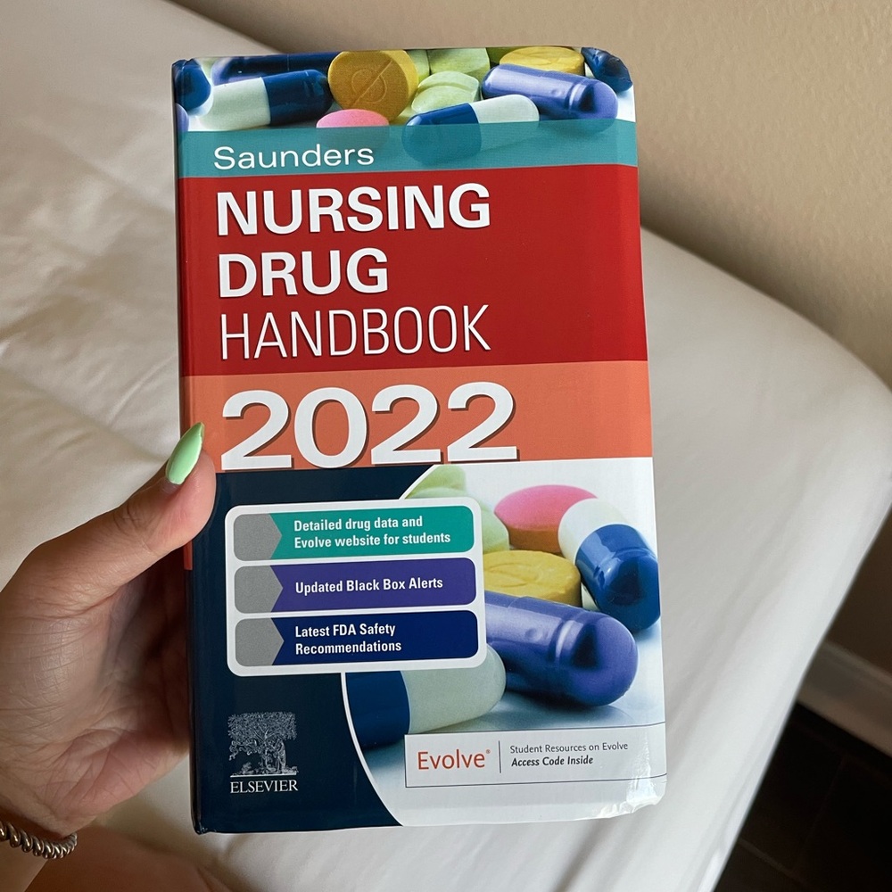 Nursing book- Saunders Nursing Drug Handbook 2022 by Elsevier